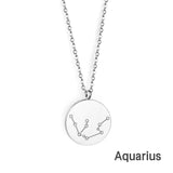 12 Zodiac Signs Virgo & Aquarius & Pisces & Gemini & Scorpio & Libra & Aries & Taurus & Cancer & Capricorn & Leo & Sagittarius Pendant Necklace