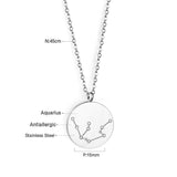 12 Zodiac Signs Virgo & Aquarius & Pisces & Gemini & Scorpio & Libra & Aries & Taurus & Cancer & Capricorn & Leo & Sagittarius Pendant Necklace