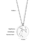 12 Zodiac Signs Virgo & Aquarius & Pisces & Gemini & Scorpio & Libra & Aries & Taurus & Cancer & Capricorn & Leo & Sagittarius Pendant Necklace