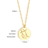 12 Zodiac Signs Virgo & Aquarius & Pisces & Gemini & Scorpio & Libra & Aries & Taurus & Cancer & Capricorn & Leo & Sagittarius Pendant Necklace