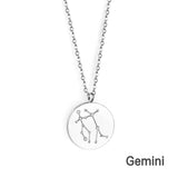 12 Zodiac Signs Virgo & Aquarius & Pisces & Gemini & Scorpio & Libra & Aries & Taurus & Cancer & Capricorn & Leo & Sagittarius Pendant Necklace