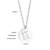 12 Zodiac Signs Virgo & Aquarius & Pisces & Gemini & Scorpio & Libra & Aries & Taurus & Cancer & Capricorn & Leo & Sagittarius Pendant Necklace