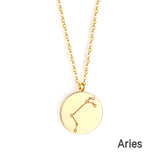 12 Zodiac Signs Virgo & Aquarius & Pisces & Gemini & Scorpio & Libra & Aries & Taurus & Cancer & Capricorn & Leo & Sagittarius Pendant Necklace