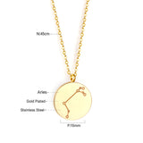 12 Zodiac Signs Virgo & Aquarius & Pisces & Gemini & Scorpio & Libra & Aries & Taurus & Cancer & Capricorn & Leo & Sagittarius Pendant Necklace