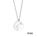 12 Zodiac Signs Virgo & Aquarius & Pisces & Gemini & Scorpio & Libra & Aries & Taurus & Cancer & Capricorn & Leo & Sagittarius Pendant Necklace