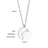 12 Zodiac Signs Virgo & Aquarius & Pisces & Gemini & Scorpio & Libra & Aries & Taurus & Cancer & Capricorn & Leo & Sagittarius Pendant Necklace