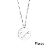 12 Zodiac Signs Virgo & Aquarius & Pisces & Gemini & Scorpio & Libra & Aries & Taurus & Cancer & Capricorn & Leo & Sagittarius Pendant Necklace