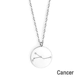 12 Zodiac Signs Virgo & Aquarius & Pisces & Gemini & Scorpio & Libra & Aries & Taurus & Cancer & Capricorn & Leo & Sagittarius Pendant Necklace