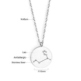 12 Zodiac Signs Virgo & Aquarius & Pisces & Gemini & Scorpio & Libra & Aries & Taurus & Cancer & Capricorn & Leo & Sagittarius Pendant Necklace