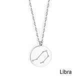 12 Zodiac Signs Virgo & Aquarius & Pisces & Gemini & Scorpio & Libra & Aries & Taurus & Cancer & Capricorn & Leo & Sagittarius Pendant Necklace