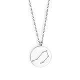 12 Zodiac Signs Virgo & Aquarius & Pisces & Gemini & Scorpio & Libra & Aries & Taurus & Cancer & Capricorn & Leo & Sagittarius Pendant Necklace