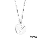 12 Zodiac Signs Virgo & Aquarius & Pisces & Gemini & Scorpio & Libra & Aries & Taurus & Cancer & Capricorn & Leo & Sagittarius Pendant Necklace