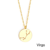 12 Zodiac Signs Virgo & Aquarius & Pisces & Gemini & Scorpio & Libra & Aries & Taurus & Cancer & Capricorn & Leo & Sagittarius Pendant Necklace