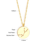 12 Zodiac Signs Virgo & Aquarius & Pisces & Gemini & Scorpio & Libra & Aries & Taurus & Cancer & Capricorn & Leo & Sagittarius Pendant Necklace