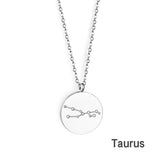 12 Zodiac Signs Virgo & Aquarius & Pisces & Gemini & Scorpio & Libra & Aries & Taurus & Cancer & Capricorn & Leo & Sagittarius Pendant Necklace