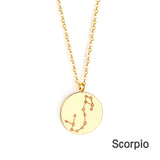 12 Zodiac Signs Virgo & Aquarius & Pisces & Gemini & Scorpio & Libra & Aries & Taurus & Cancer & Capricorn & Leo & Sagittarius Pendant Necklace