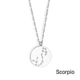 12 Zodiac Signs Virgo & Aquarius & Pisces & Gemini & Scorpio & Libra & Aries & Taurus & Cancer & Capricorn & Leo & Sagittarius Pendant Necklace