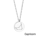 12 Zodiac Signs Virgo & Aquarius & Pisces & Gemini & Scorpio & Libra & Aries & Taurus & Cancer & Capricorn & Leo & Sagittarius Pendant Necklace