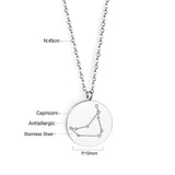 12 Zodiac Signs Virgo & Aquarius & Pisces & Gemini & Scorpio & Libra & Aries & Taurus & Cancer & Capricorn & Leo & Sagittarius Pendant Necklace