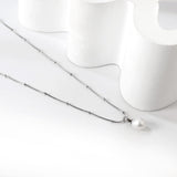 White pearl pendant necklace 47+5cm