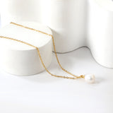 White Pearl Pendant Necklace 40+5cm