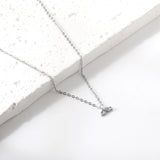 Fishtail pendant with diamond necklace 43+5cm