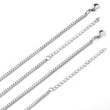 ASON 10pcs/bulk long necklace collar 2cm*45+5cm with chain Gold & steel color stainless steel necklace wholesale