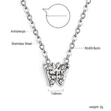 Butterfly Pendant with Diamond Necklace 43+5cm