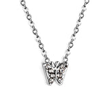 Butterfly Pendant with Diamond Necklace 43+5cm