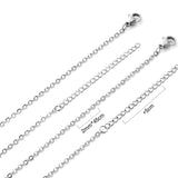 ASON 10pcs/bulk long necklace collar 2 * 45+5cm with chain gold & steel color stainless steel necklace wholesale