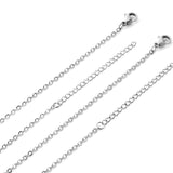 ASON 10pcs/bulk long necklace collar 2 * 45+5cm with chain gold & steel color stainless steel necklace wholesale