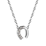 U-shaped pendant with diamond necklace 43+5cm