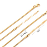 ASON 10pcs/bulk long necklace collar 1cm / 2cm*45cm+5cm matching chain gold & steel color stainless steel necklace wholesale