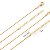 ASON 10pcs/bulk long necklace collar 1cm / 2cm*45cm+5cm matching chain gold & steel color stainless steel necklace wholesale