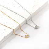 Planet + Orbit Pendant with Diamond Necklace 43+5cm