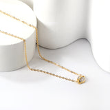 Planet + Orbit Pendant with Diamond Necklace 43+5cm