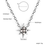 Lucky Star Pendant with Diamond Necklace 43+5cm