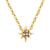 Lucky Star Pendant with Diamond Necklace 43+5cm