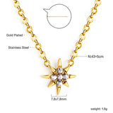 Lucky Star Pendant with Diamond Necklace 43+5cm