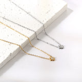 Lucky Star Pendant with Diamond Necklace 43+5cm