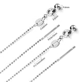 ASON 10pcs/bulk long necklace collar 1.1mm*45cm retractable connector clasp with chain steel color & gold color stainless steel necklace wholesale