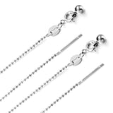 ASON 10pcs/bulk long necklace collar 1.1mm*45cm retractable connector clasp with chain steel color & gold color stainless steel necklace wholesale