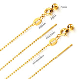 ASON 10pcs/bulk long necklace collar 1.1mm*45cm retractable connector clasp with chain steel color & gold color stainless steel necklace wholesale