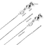 ASON 10pcs/bulk long necklace collar 0.8mm*45cm retractable connector clasp with chain steel color & gold color stainless steel necklace wholesal