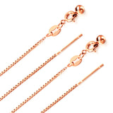 ASON 10pcs/bulk long necklace collar 1.1mm*45cm retractable joint clasp steel color & gold stainless steel necklace wholesale