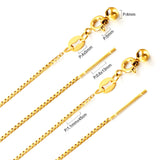 ASON 10pcs/bulk long necklace collar 1.1mm*45cm retractable joint clasp steel color & gold stainless steel necklace wholesale