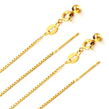 ASON 10pcs/bulk long necklace collar 1.1mm*45cm retractable joint clasp steel color & gold stainless steel necklace wholesale