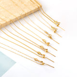 ASON 10pcs/bulk long necklace collar 1.1mm*45cm retractable joint clasp steel color & gold stainless steel necklace wholesale