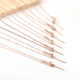 ASON 10pcs/bulk long necklace collar 1.1mm*45cm retractable joint clasp steel color & gold stainless steel necklace wholesale