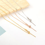 ASON 10pcs/bulk long necklace collar 0.9mm*45cm retractable joint clasp steel color & gold stainless steel necklace wholesale